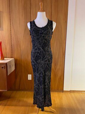 VINTAGE Black Midi Dress